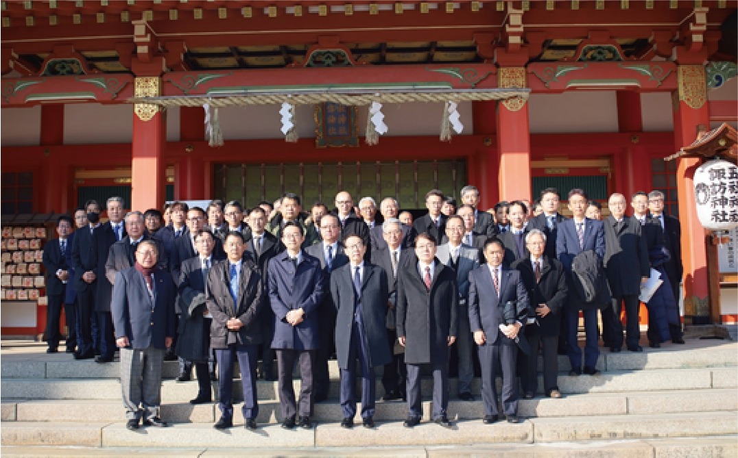 五社神社にて今年の安全を祈願しました