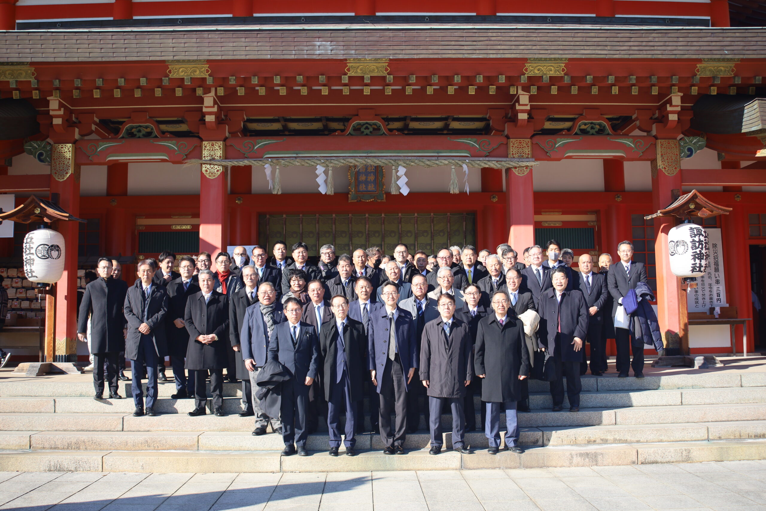 五社神社にて今年の安全を祈願しました